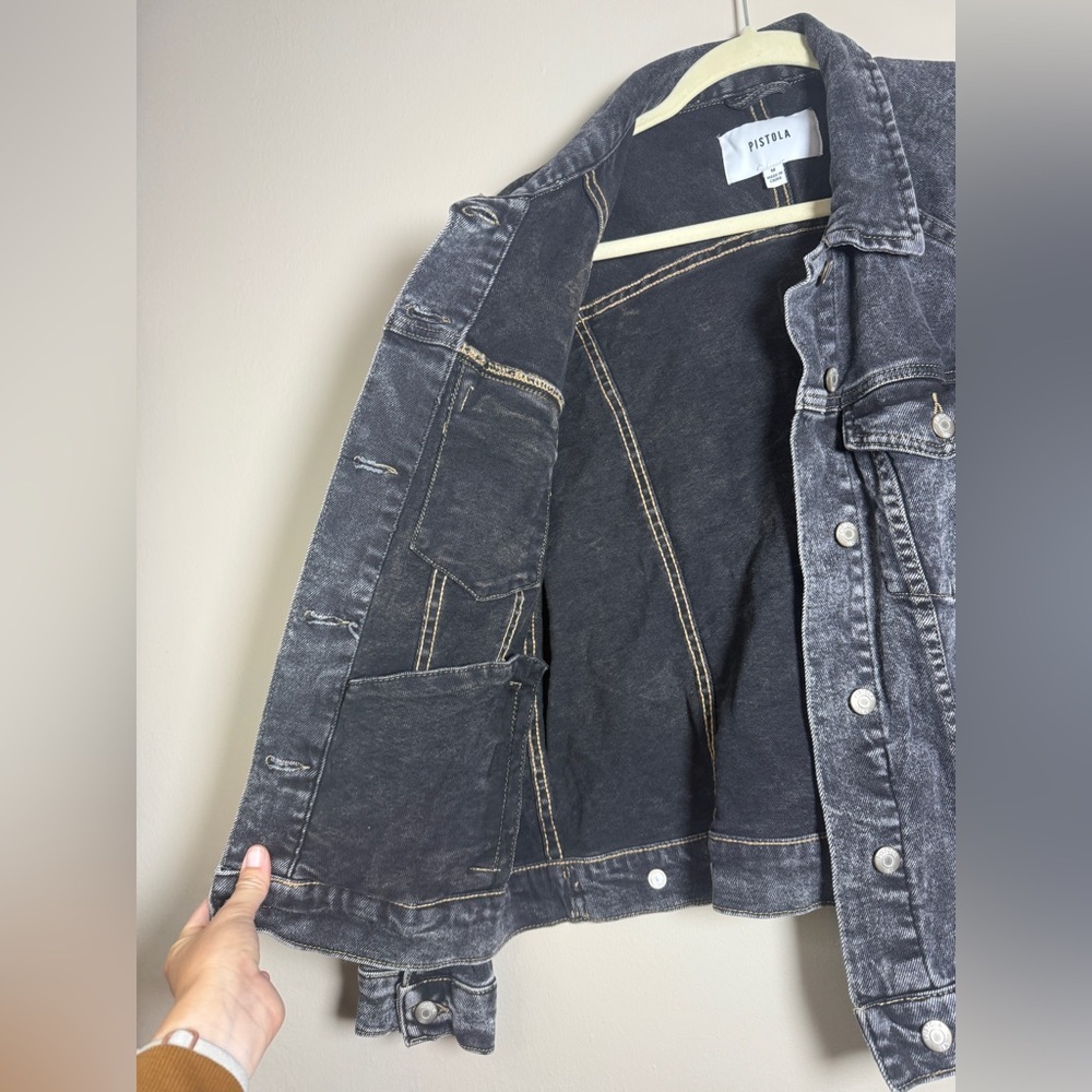 PISTOLA Hayden Raglan Sleeve Jacket Nightcap Acid Denim - Picture 10 of 15